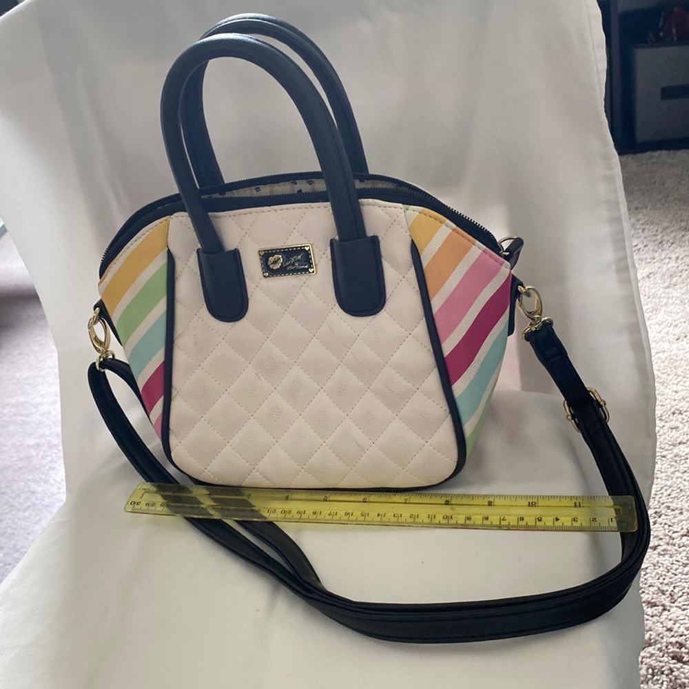 Luv Betsey by Betsey Johnson shoulder purse. Multi-color. Few minor markings.